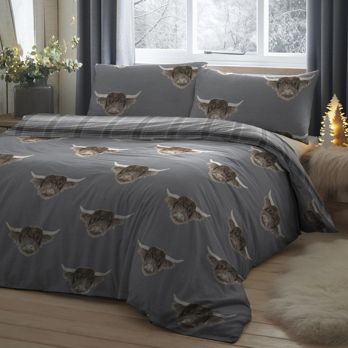 Highland Cow Duvet Cover Set