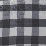 Seersucker Gingham Brushed Charcoal Duvet Cover Set