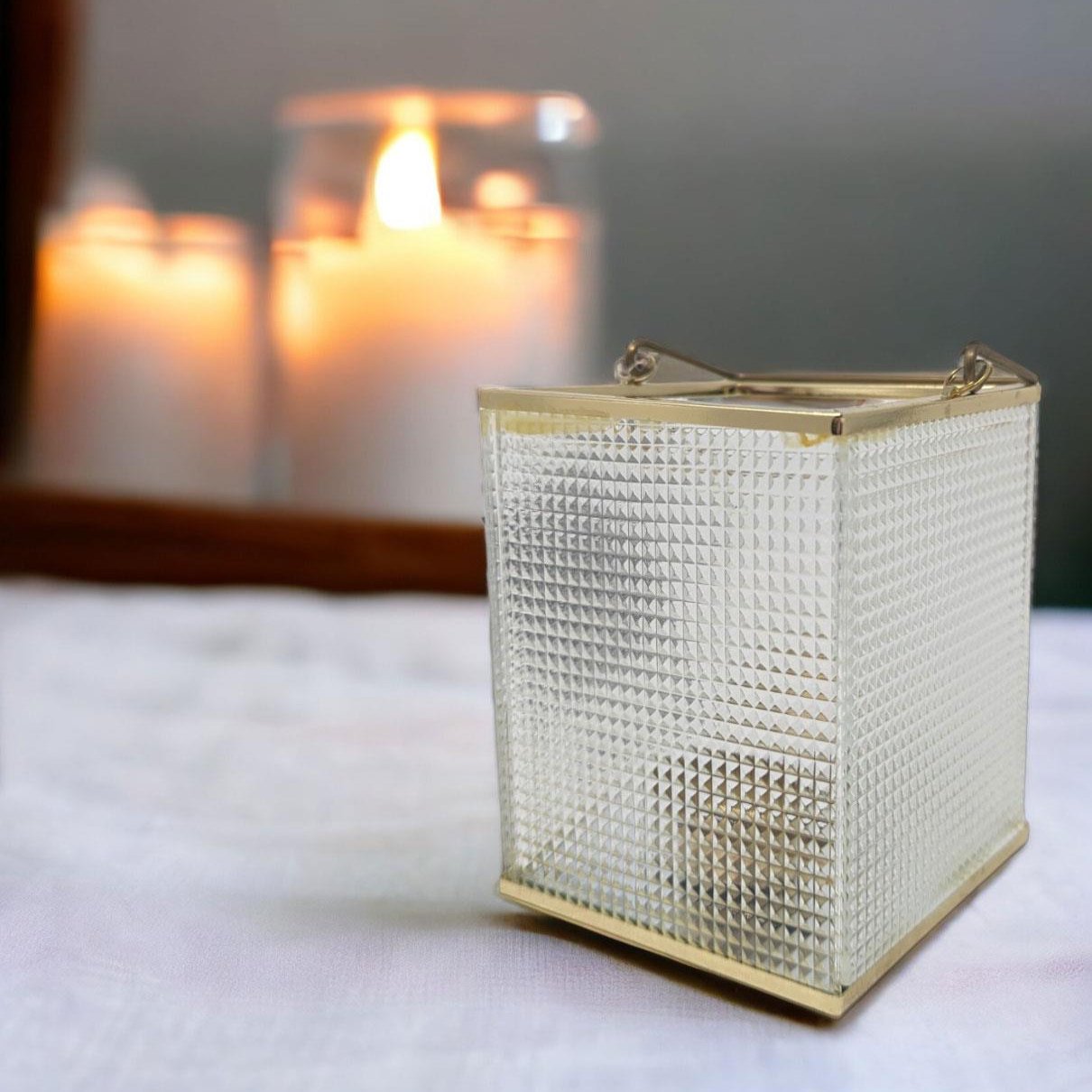 Square Glass Tealight Candle Holder