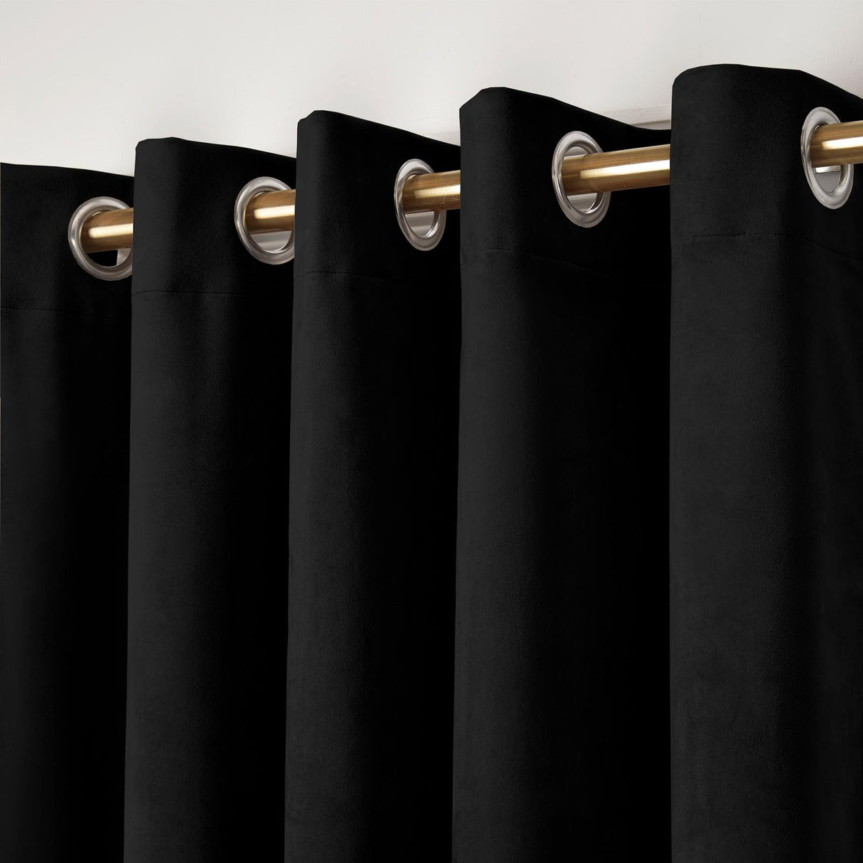 Montrose Blackout Eyelet Curtains Black