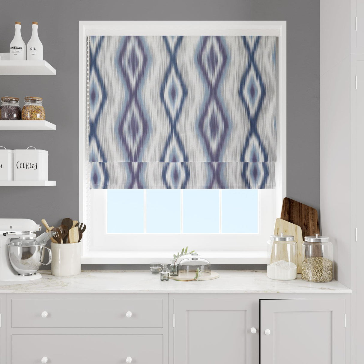 Nepal Blue Made To Measure Roman Blind