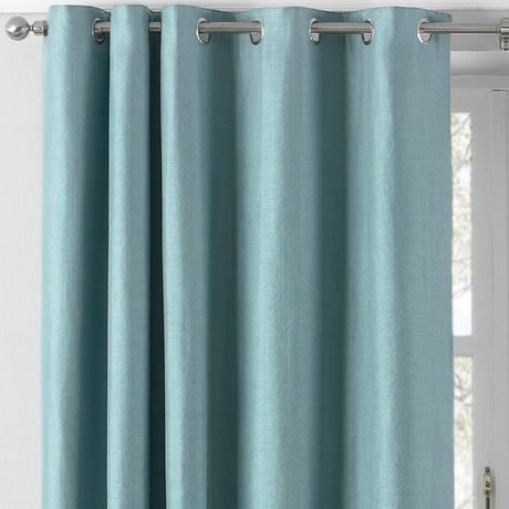 Atlantic Twill Eyelet Curtains Duck Egg 90" x 90"