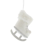 White Faux Fur Cuff Skate