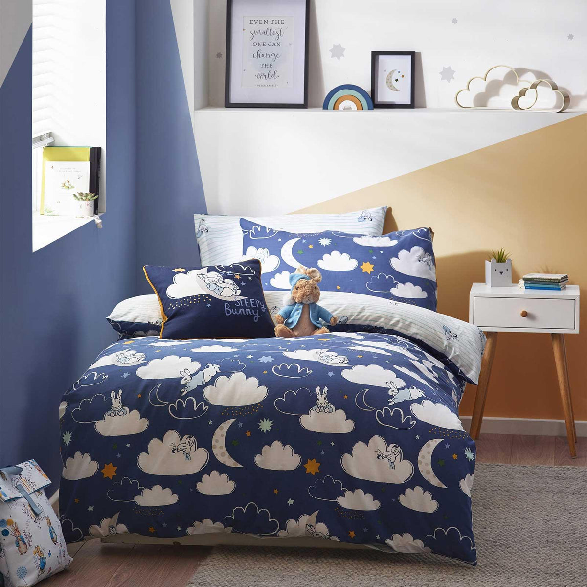 Peter Rabbit™ Sleepy Head Duvet Cover Set Blue