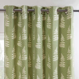 Esher Fern Eyelet Curtains Green