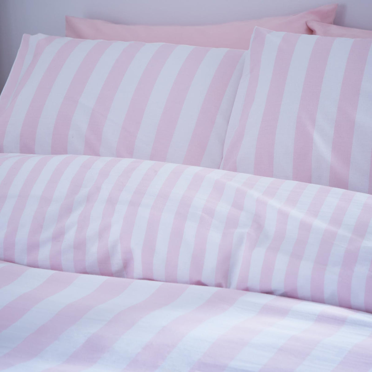 Stripe Tease Duvet Cover Set Pink