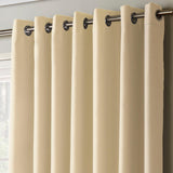 100% Blackout Eyelet Curtains Cream