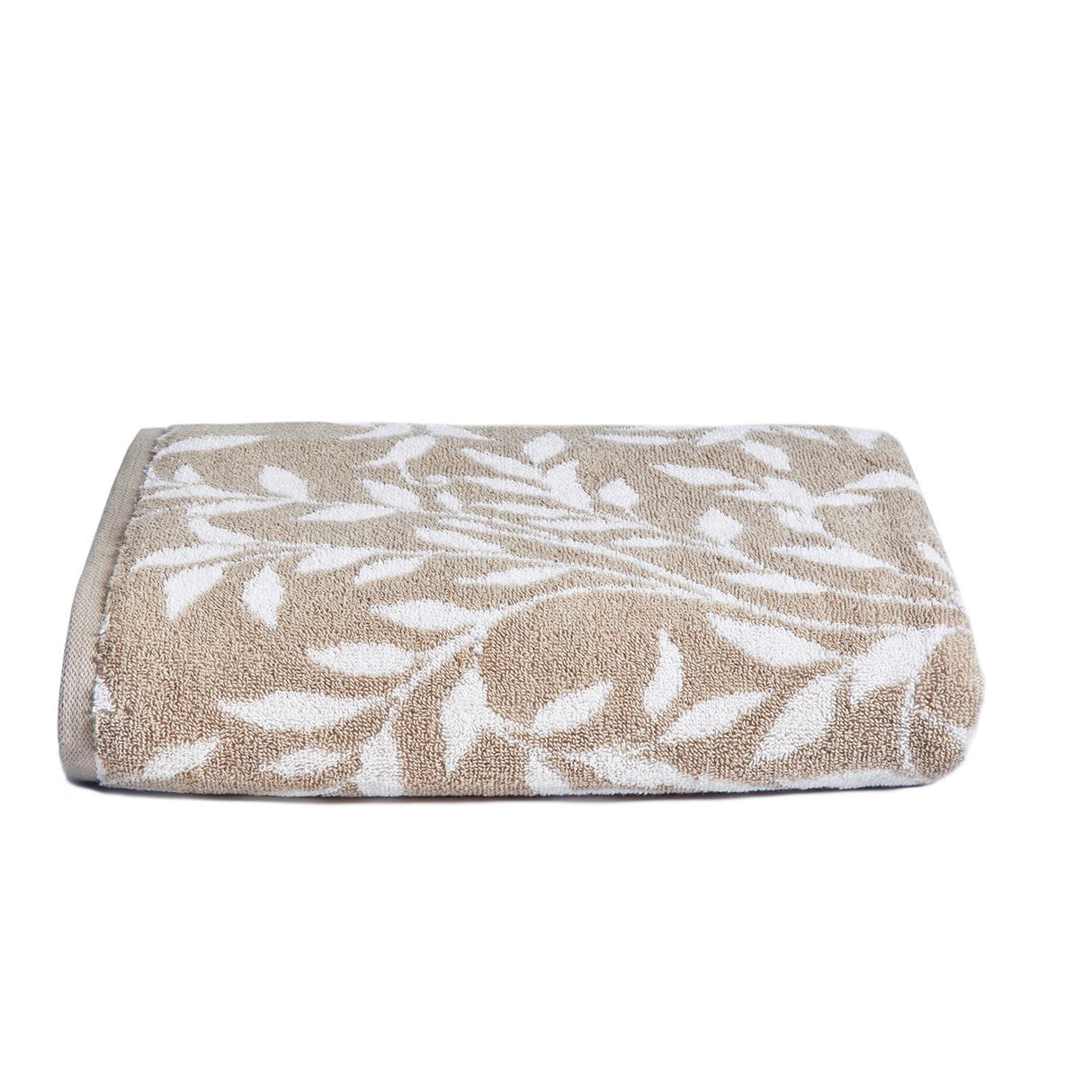 Sandringham Jacquard Leaf Towel Natural