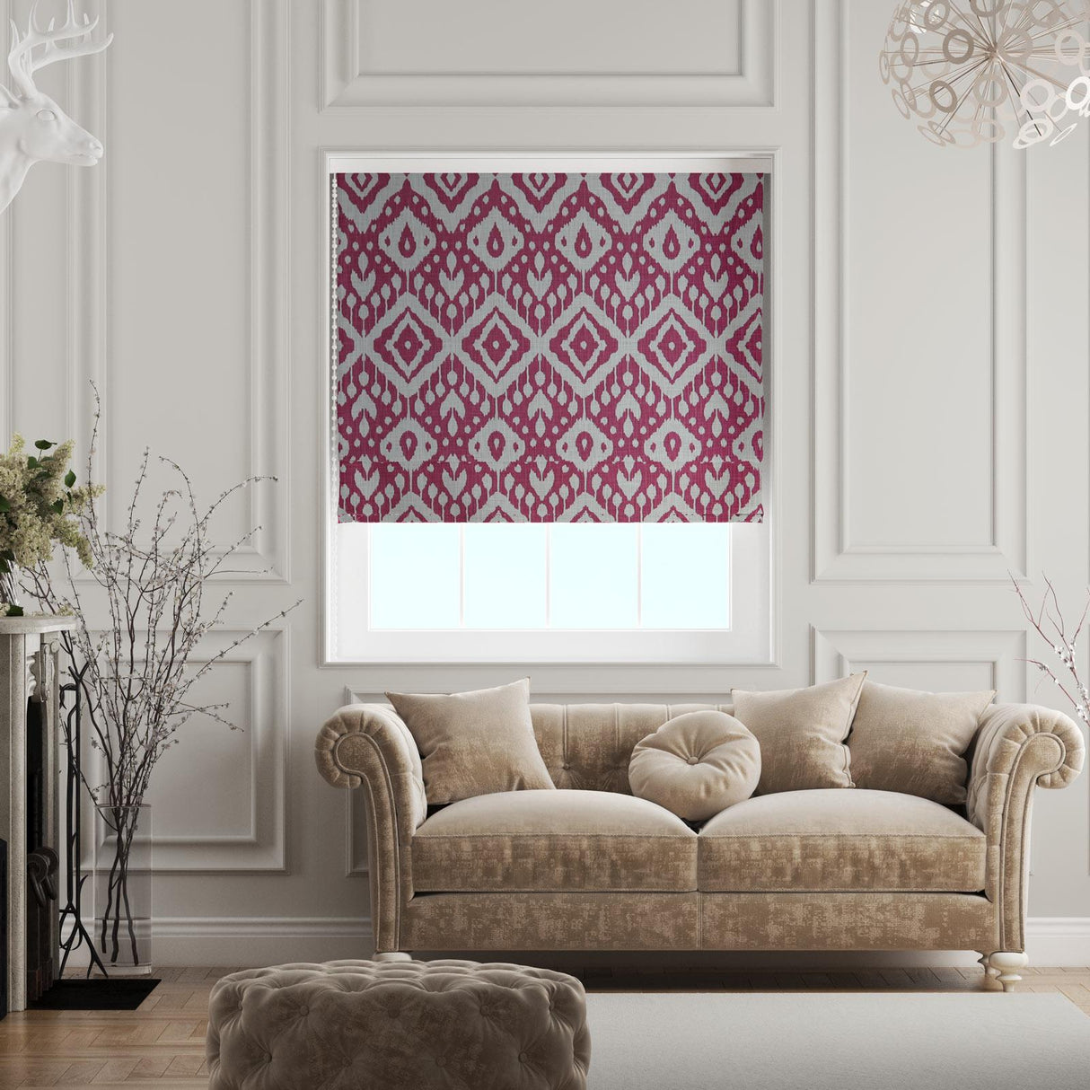 Marrakech Begonia Made To Measure Roman Blind