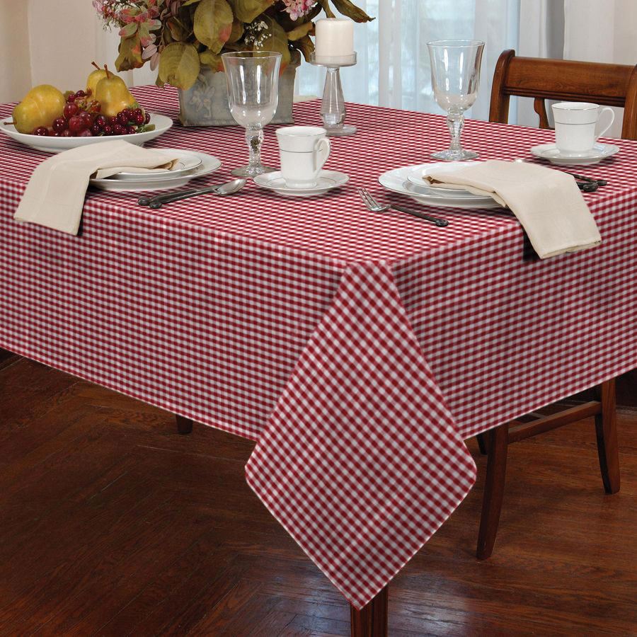 Gingham Check Tablecloths Kitchen Dining Table Covers Rectangle Square Round