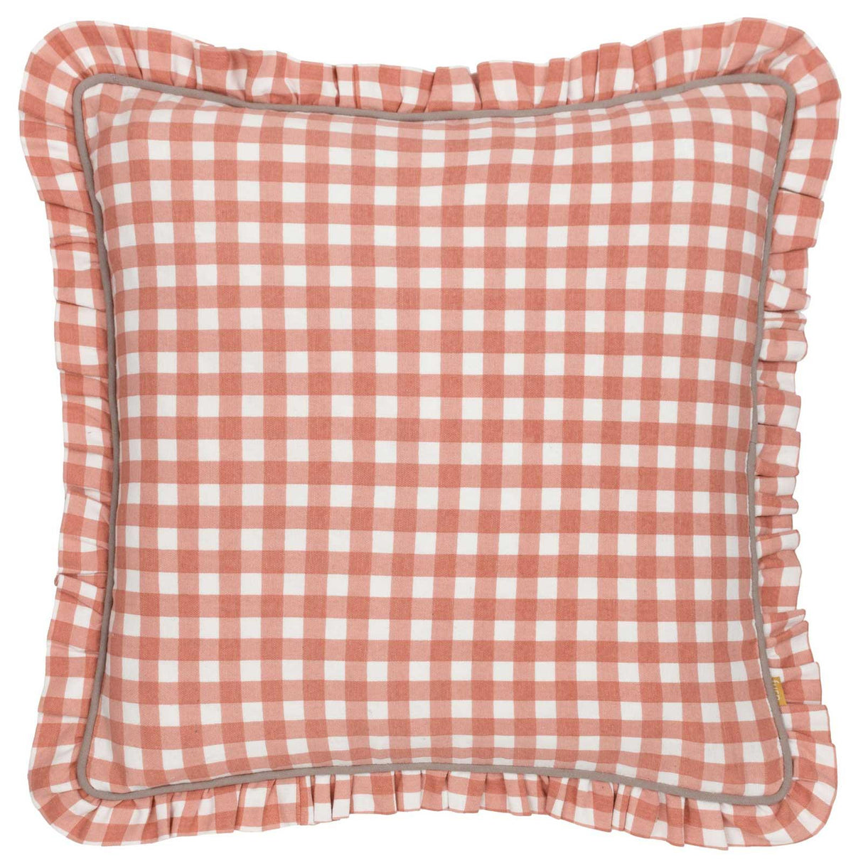 Maude Gingham Reversible Cushion Cover Rose