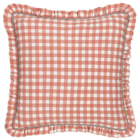 Maude Gingham Reversible Cushion Cover Rose