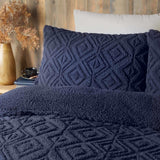 Romo Fleece Duvet Cover Set Navy