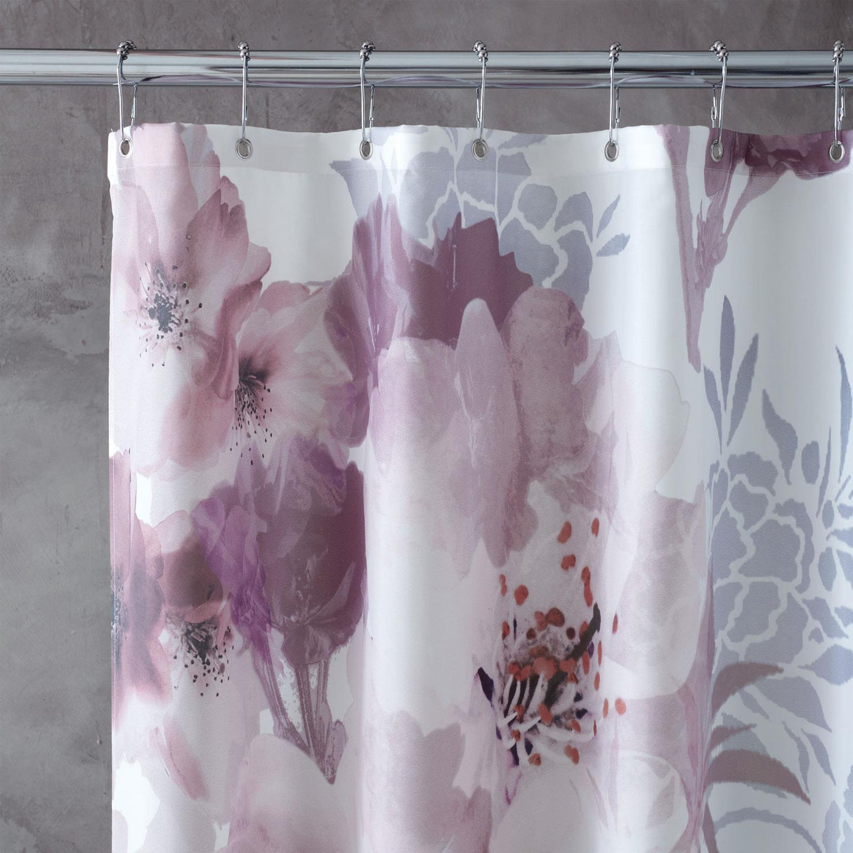 Dramatic Floral Shower Curtain