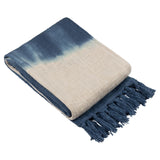 Mizu Dip Dye Fringed Cotton Throw 130cm x 170cm