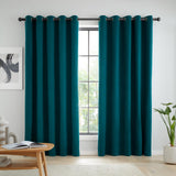 Wilson Velvet Blackout Thermal Eyelet Curtains Green