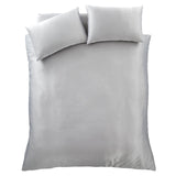 Silky Soft Satin Duvet Cover Set Silver