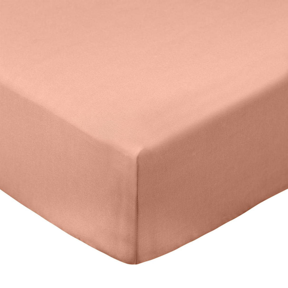 200TC Cotton Percale Fitted Sheet Clay