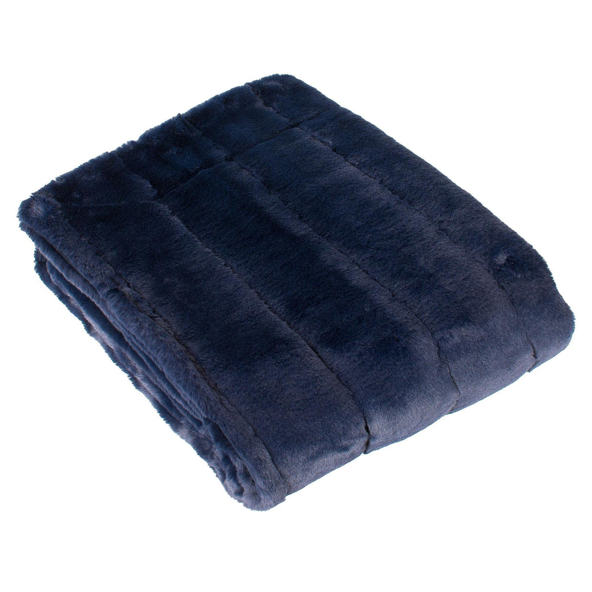 Empress Faux Fur Throw Navy