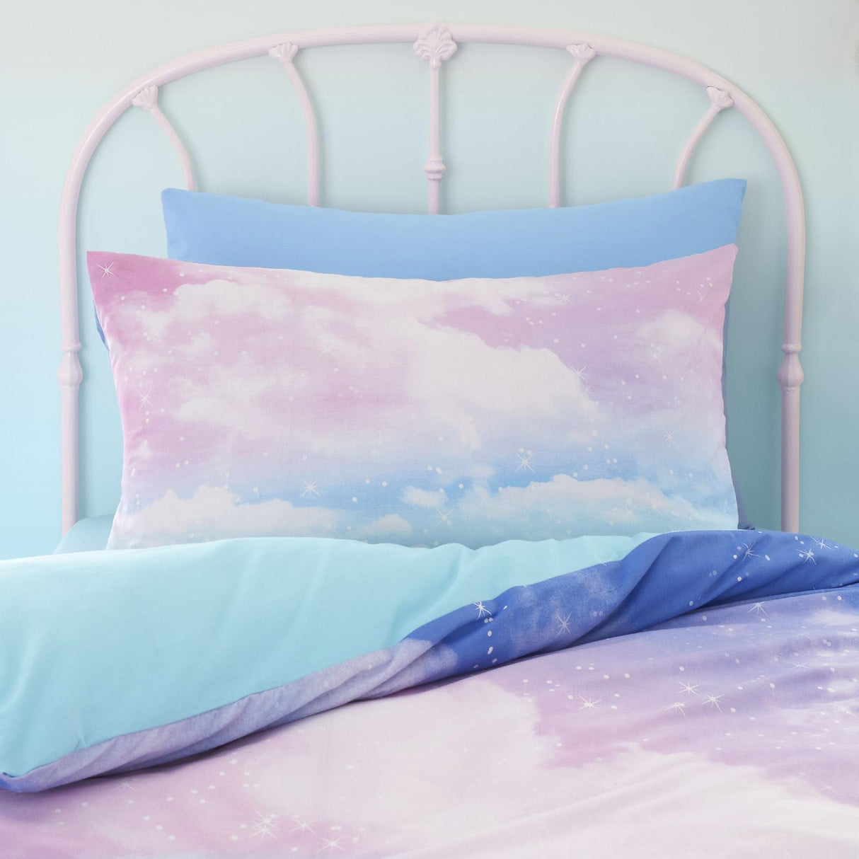 Ombre Rainbow Clouds Duvet Cover Set