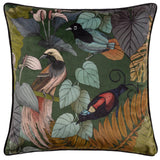 Moriyo Piped Velvet Emerald Cushion Cover 20" x 20"