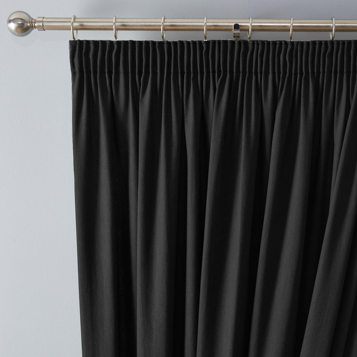 Dijon Blackout Tape Top Curtains Black