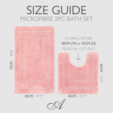 Lisa Bath & Pedestal Mat Set Blush Pink