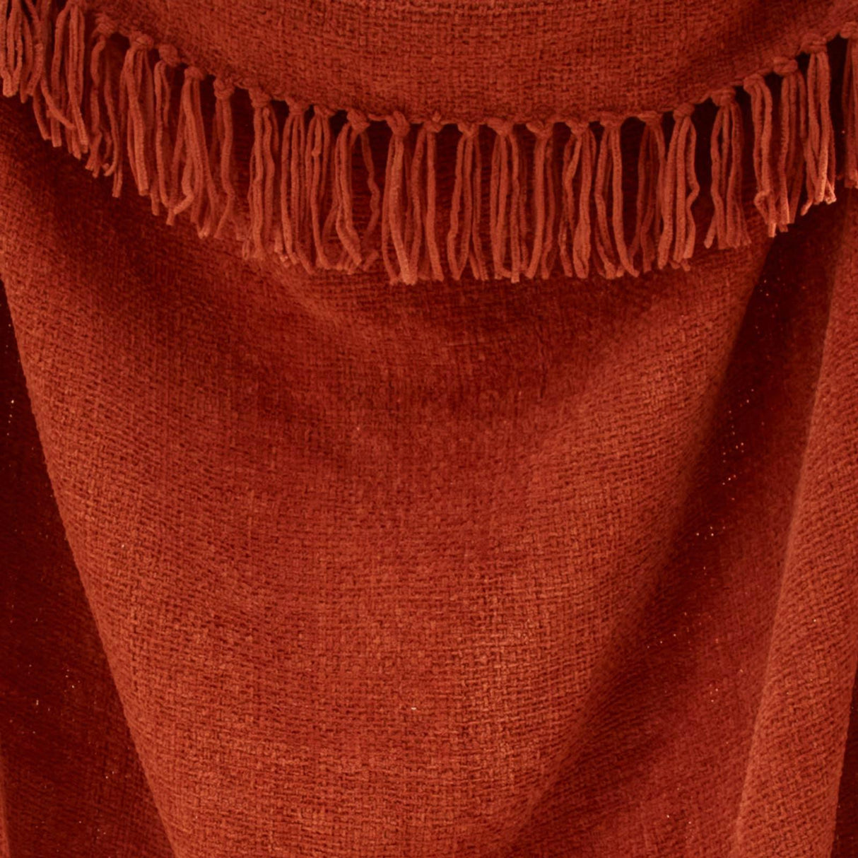 Textured Chenille Throw Terracotta