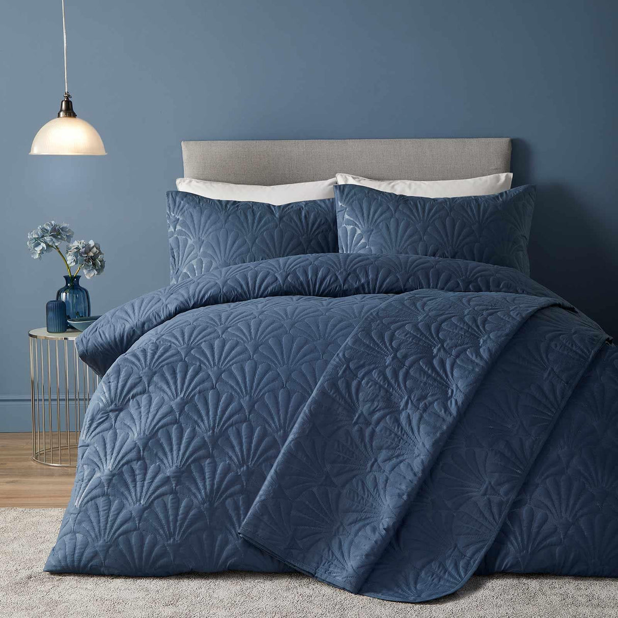 Cavali Duvet Cover Set Dark Blue