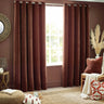 Heavy Chenille Room Darkening Eyelet Curtains