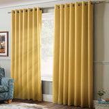 100% Blackout Eyelet Curtains Ochre