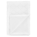 Cosy Diamond Faux Fur Throw White