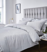 Catherine Lansfield Satin Stripe 300 Thread Count King Duvet Cover Set with Pillowcases