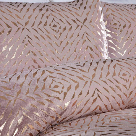 Bellagio Metallic Velvet Blush Duvet Cover Set