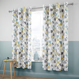 Retro Circles Eyelet Curtains