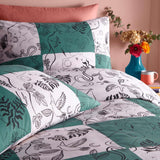 Mythos Checkerboard Green Duvet Cover Set