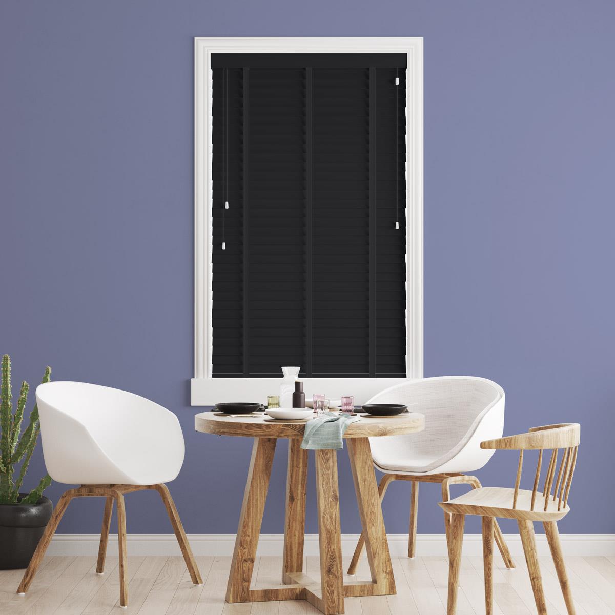 Starwood Volt Made to Measure Wood Venetian Blind with Smoke Tapes