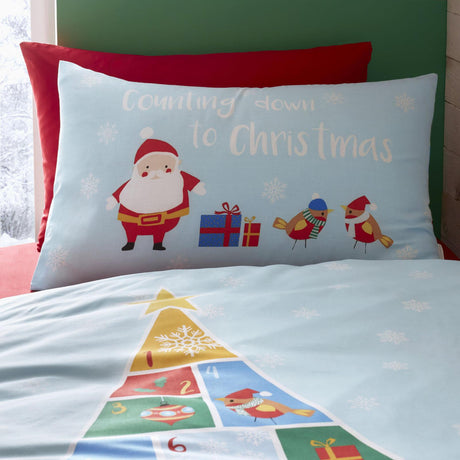 Countdown to Christmas Duvet Cover Set Blue Single