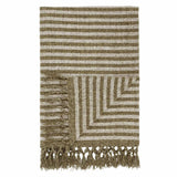 Stripe Chenille Throw Olive