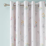 Bunny Tails Ditsy Flower Eyelet Curtains