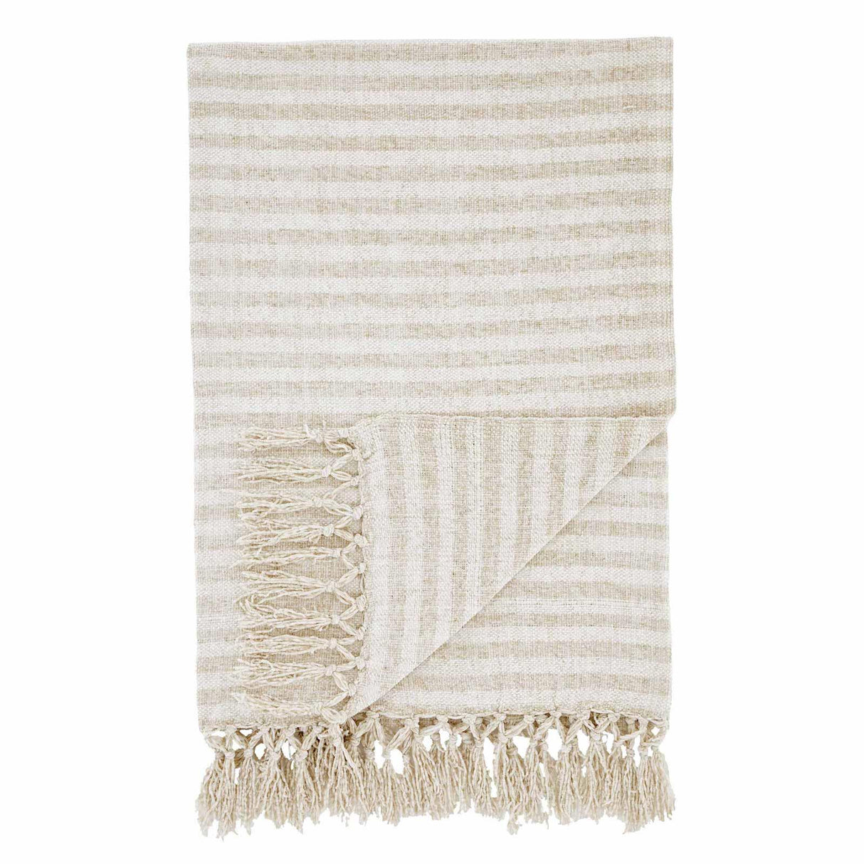 Stripe Chenille Throw Natural