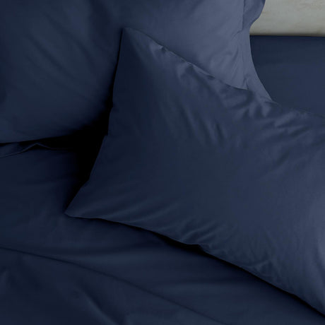 Easy Iron Percale Pillowcases Navy