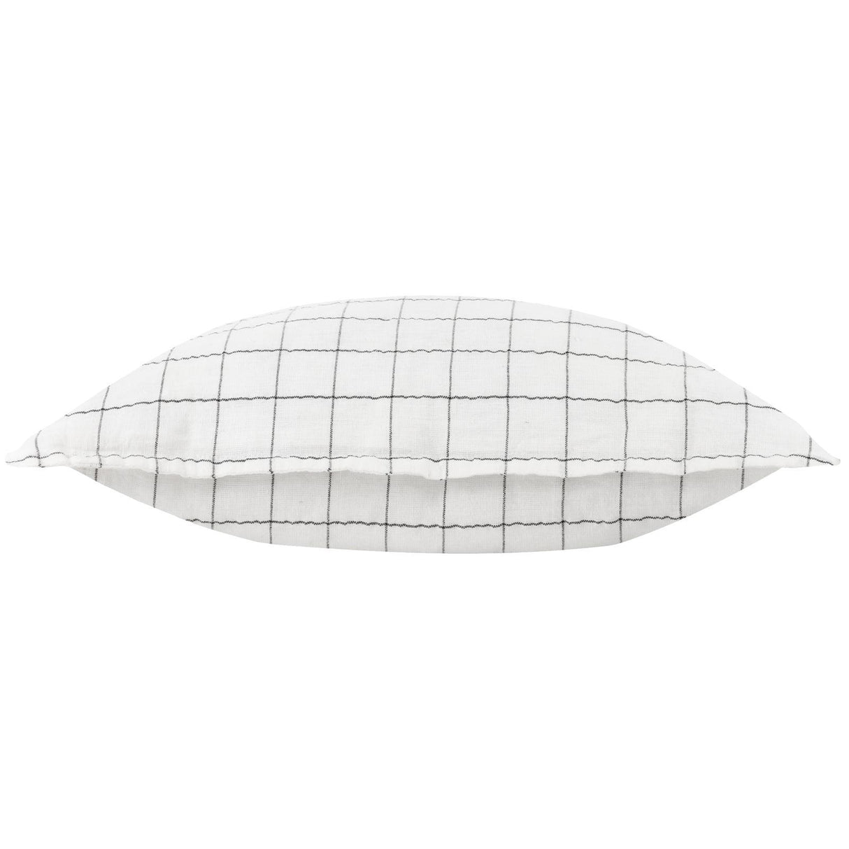 Linen Grid Check Cushion Cover