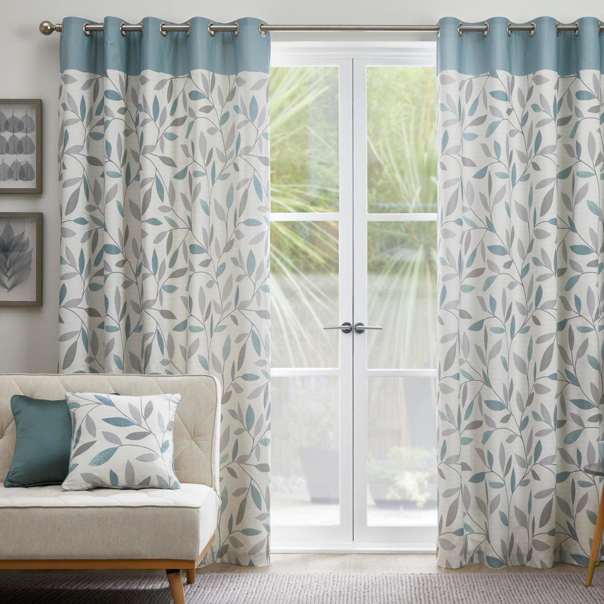 Beechwood Eyelet Curtains Duck Egg