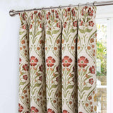 Vermont Tapestry Tape Top Curtains Terracotta