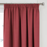 Woven Blackout Tape Top Curtains Red