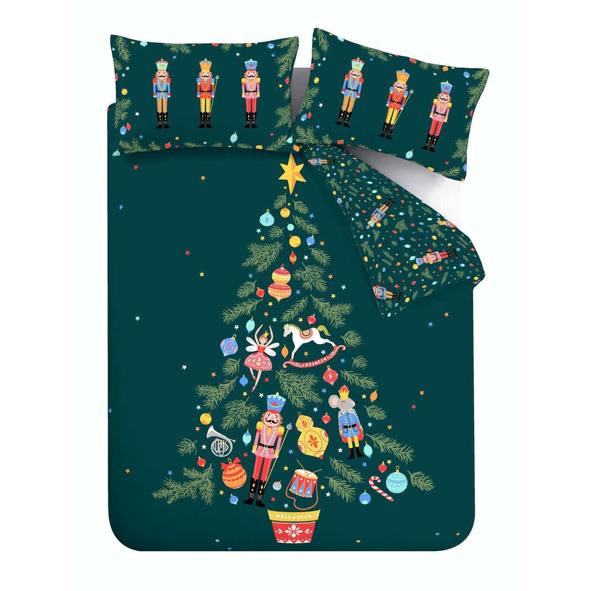 Christmas Nutcracker Green Duvet Cover Set