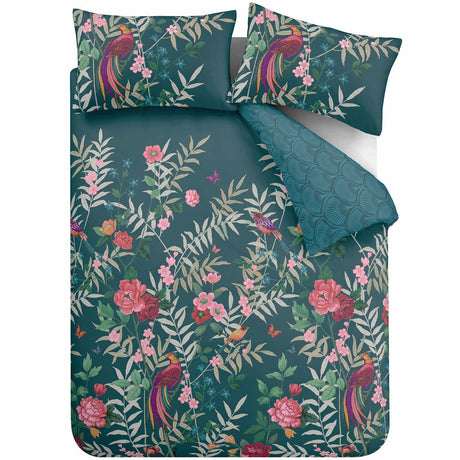 Tropical Floral Birds Duvet Cover Set