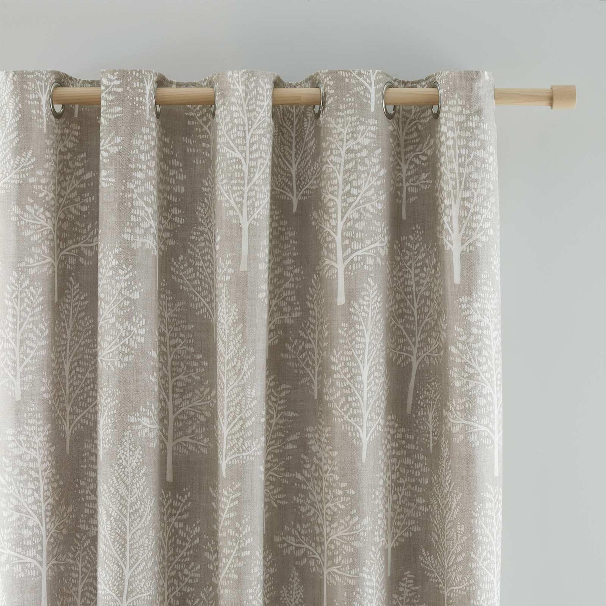 Alder Trees Eyelet Curtains Natural