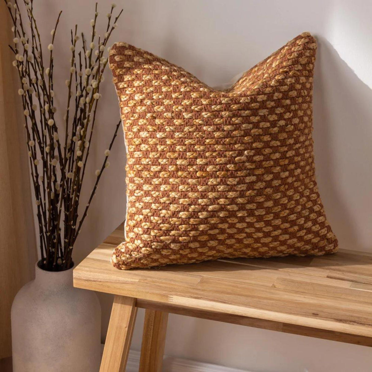 Wikka Jute Woven Cushion Cover 18" x 18" (45cm x 45cm)